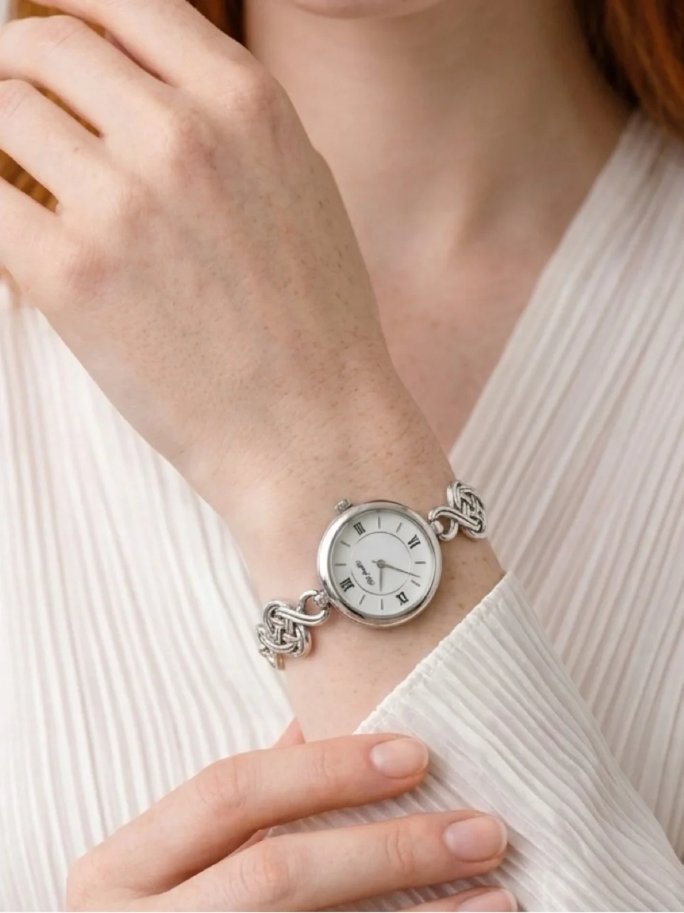 Brighton Interlok Toggle Silver Watch. Silver plated. New Battery